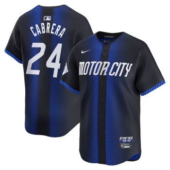 Men's Detroit Tigers #24 Miguel Cabrera Navy 2024 City Connect Limited Jersey Men's Detroit Tigers #24 Miguel Cabrera Navy 2024 City Connect Limited Jersey