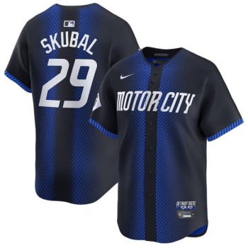 Men's Detroit Tigers #29 Tarik Skubal 2024 Navy City Connect Cool Base Limited Stitched Jersey Men's Detroit Tigers #29 Tarik Skubal 2024 Navy City Connect Cool Base Limited Stitched Jersey