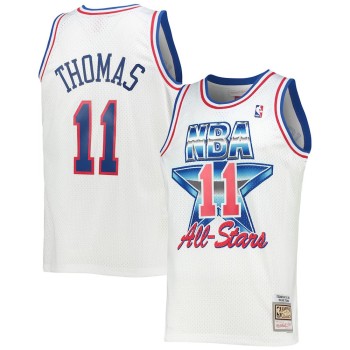 Men's Eastern Conference #11 Isiah Thomas White Hardwood Classics 1992 NBA All-Star Game Swingman Jersey Men's Eastern Conference #11 Isiah Thomas White Hardwood Classics 1992 NBA All-Star Game Swingman Jersey