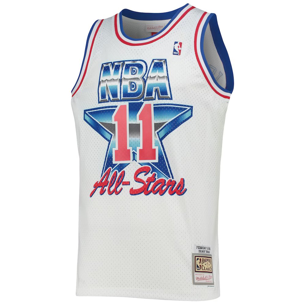 Men's Eastern Conference #11 Isiah Thomas White Hardwood Classics 1992 NBA All-Star Game Swingman Jersey