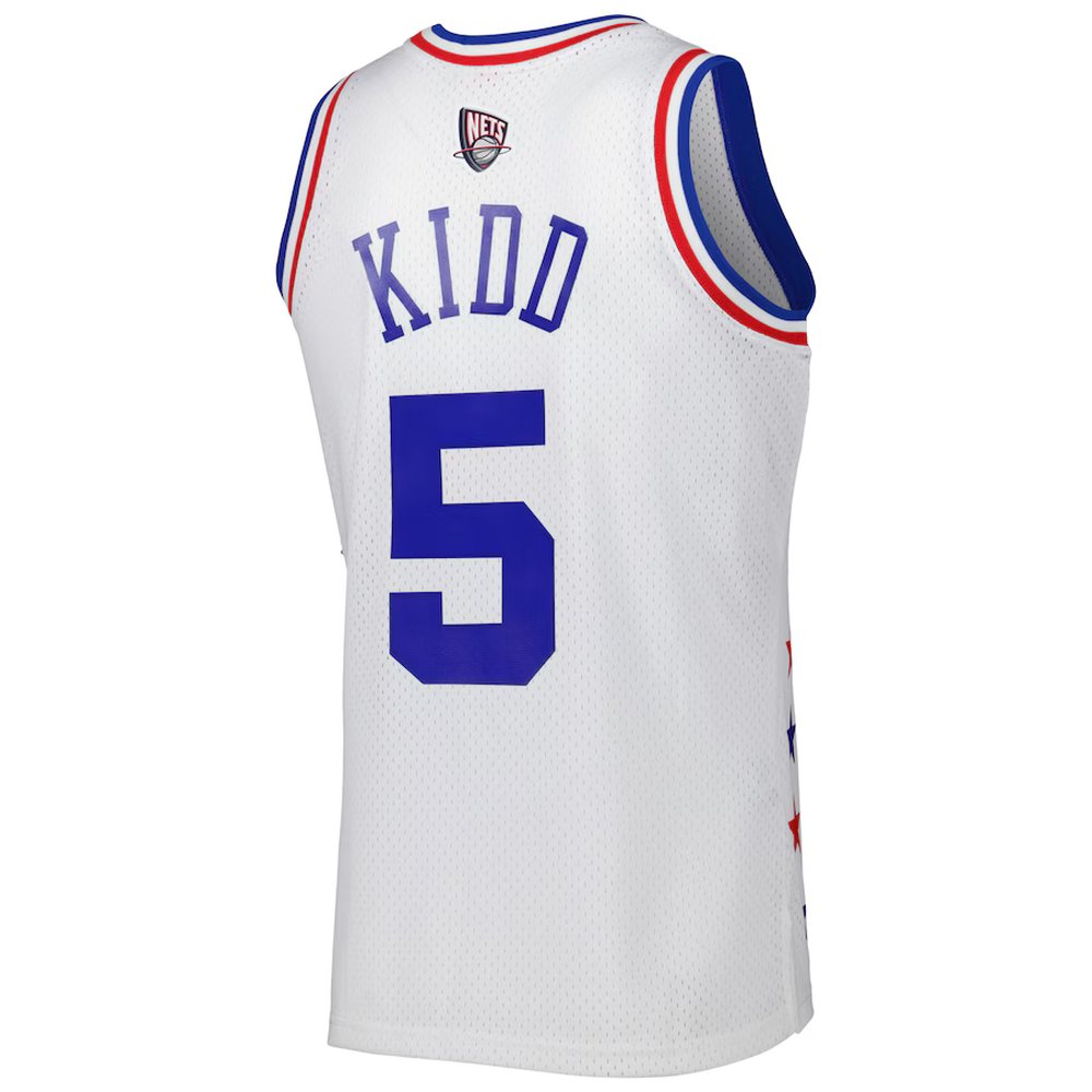Men's Eastern Conference #5 Jason Kidd White 2003 All Star Game Swingman Jersey