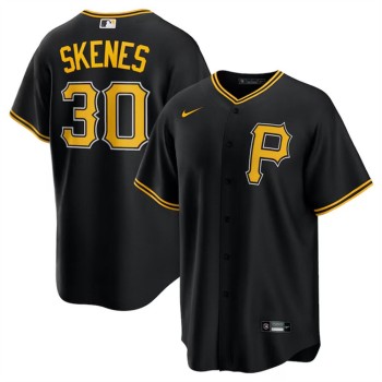 Youth Pittsburgh Pirates #30 Paul Skenes Black Cool Base Stitched Baseball Jersey Youth Pittsburgh Pirates #30 Paul Skenes Black Cool Base Stitched Baseball Jersey