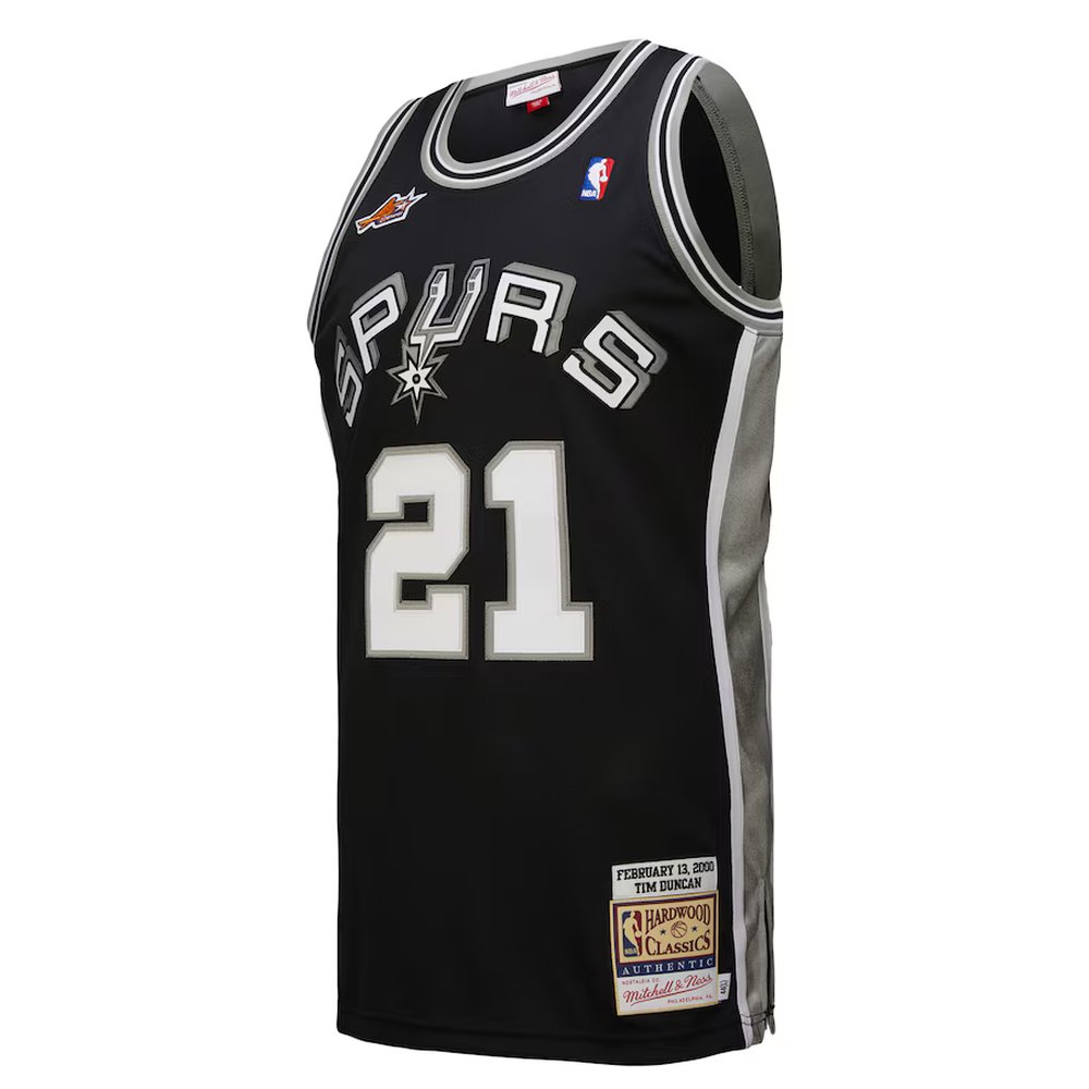 Men's San Antonio #21 Spurs Tim Duncan Black 2000 NBA All-Star Game Authentic Jersey Men's San Antonio #21 Spurs Tim Duncan Black 2000 NBA All-Star Game Authentic Jersey