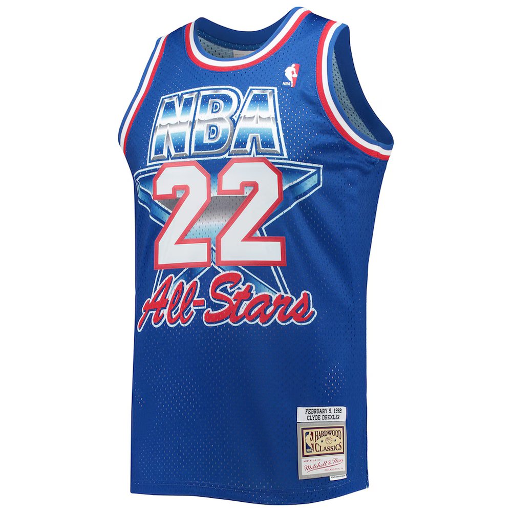 Men's Western Conference #22 Clyde Drexler Royal Hardwood Classics 1992 NBA All-Star Game Swingman Jersey