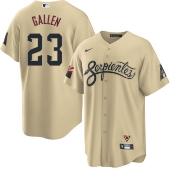 Men's Arizona Diamondbacks #23 Zac Gallen Cream Base Stitched Baseball Jersey Men's Arizona Diamondbacks #23 Zac Gallen Cream Base Stitched Baseball Jersey