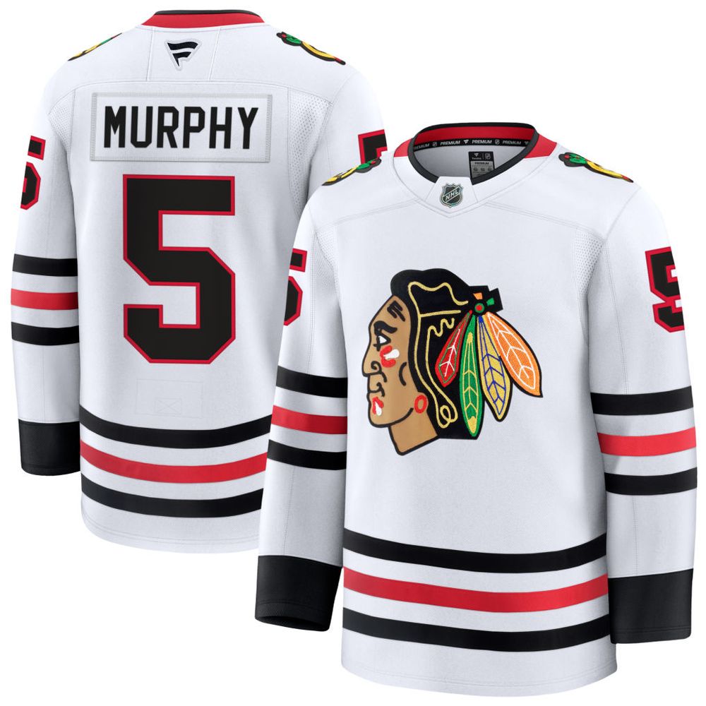 Youth Chicago Blackhawks #5 Connor Murphy White Away Jersey