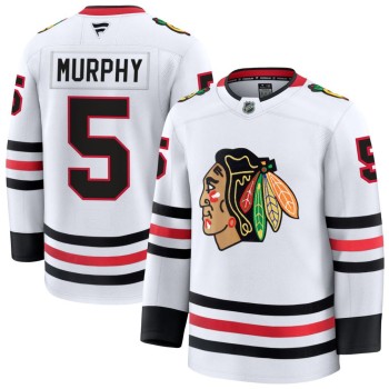 Youth Chicago Blackhawks #5 Connor Murphy White Away Jersey