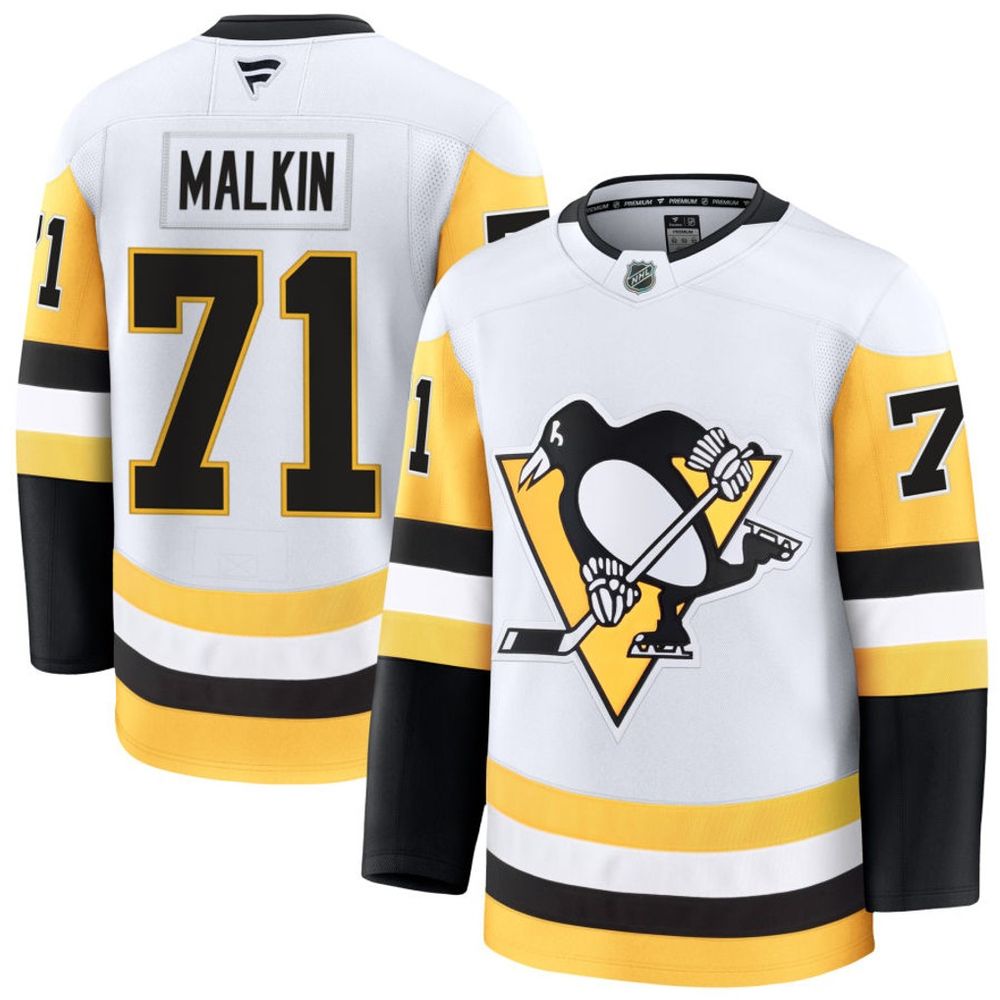 Youth Pittsburgh Penguins #71 Evgeni Malkin White Away Jersey