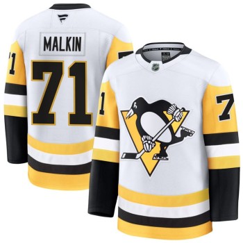 Youth Pittsburgh Penguins #71 Evgeni Malkin White Away Jersey