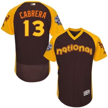 Mets #13 Asdrubal Cabrera Brown Flexbase Authentic Collection 2016 All-Star National League Stitched MLB Jersey Mets #13 Asdrubal Cabrera Brown Flexbase Authentic Collection 2016 All-Star National League Stitched MLB Jersey