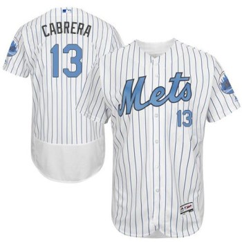 Mets #13 Asdrubal Cabrera White(Blue Strip) Flexbase Authentic Collection 2016 Father's Day Stitched MLB Jersey Mets #13 Asdrubal Cabrera White(Blue Strip) Flexbase Authentic Collection 2016 Father's Day Stitched MLB Jersey