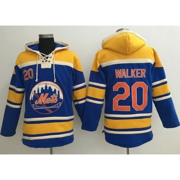 Mets #20 Neil Walker Blue Sawyer Hooded Sweatshirt MLB Hoodie Mets #20 Neil Walker Blue Sawyer Hooded Sweatshirt MLB Hoodie