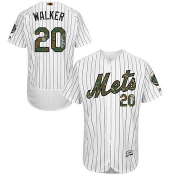 Mets #20 Neil Walker White(Blue Strip) Flexbase Authentic Collection 2016 Memorial Day Stitched MLB Jersey Mets #20 Neil Walker White(Blue Strip) Flexbase Authentic Collection 2016 Memorial Day Stitched MLB Jersey