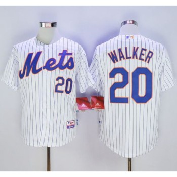 Mets #20 Neil Walker White(Blue Strip) Home Cool Base Stitched MLB Jersey Mets #20 Neil Walker White(Blue Strip) Home Cool Base Stitched MLB Jersey