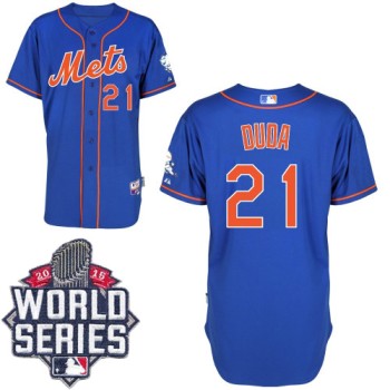 Mets #21 Lucas Duda Blue Alternate Home Cool Base W/2015 World Series Patch Stitched MLB Jersey Mets #21 Lucas Duda Blue Alternate Home Cool Base W/2015 World Series Patch Stitched MLB Jersey