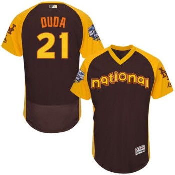 Mets #21 Lucas Duda Brown Flexbase Authentic Collection 2016 All-Star National League Stitched MLB Jersey Mets #21 Lucas Duda Brown Flexbase Authentic Collection 2016 All-Star National League Stitched MLB Jersey