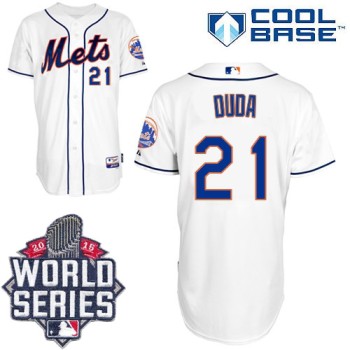 Mets #21 Lucas Duda White Cool Base W/2015 World Series Patch Stitched MLB Jersey Mets #21 Lucas Duda White Cool Base W/2015 World Series Patch Stitched MLB Jersey