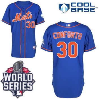 Mets #30 Michael Conforto Blue Alternate Home Cool Base W/2015 World Series Patch Stitched MLB Jersey Mets #30 Michael Conforto Blue Alternate Home Cool Base W/2015 World Series Patch Stitched MLB Jersey