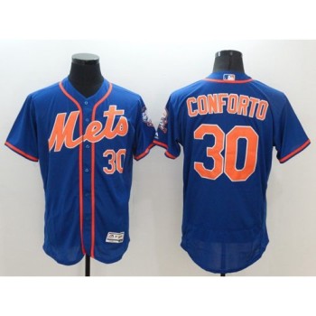 Mets #30 Michael Conforto Blue Flexbase Authentic Collection Stitched MLB Jersey Mets #30 Michael Conforto Blue Flexbase Authentic Collection Stitched MLB Jersey