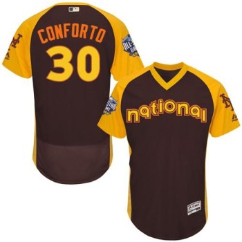 Mets #30 Michael Conforto Brown Flexbase Authentic Collection 2016 All-Star National League Stitched MLB Jersey Mets #30 Michael Conforto Brown Flexbase Authentic Collection 2016 All-Star National League Stitched MLB Jersey