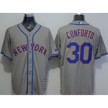 Mets #30 Michael Conforto Grey New Cool Base Stitched MLB Jersey Mets #30 Michael Conforto Grey New Cool Base Stitched MLB Jersey