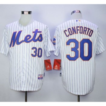 Mets #30 Michael Conforto White(Blue Strip) Cool Base Stitched MLB Jersey Mets #30 Michael Conforto White(Blue Strip) Cool Base Stitched MLB Jersey