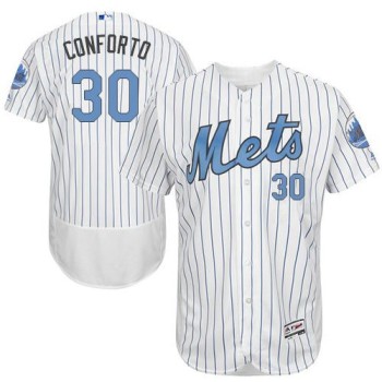Mets #30 Michael Conforto White(Blue Strip) Flexbase Authentic Collection 2016 Father's Day Stitched MLB Jersey Mets #30 Michael Conforto White(Blue Strip) Flexbase Authentic Collection 2016 Father's Day Stitched MLB Jersey