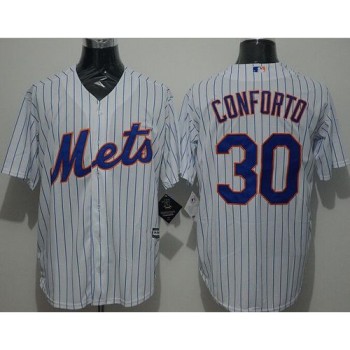 Mets #30 Michael Conforto White(Blue Strip) New Cool Base Stitched MLB Jersey Mets #30 Michael Conforto White(Blue Strip) New Cool Base Stitched MLB Jersey