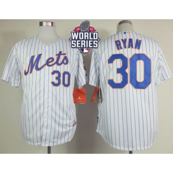 Mets #30 Nolan Ryan White(Blue Strip) Home Cool Base W/2015 World Series Patch Stitched MLB Jersey Mets #30 Nolan Ryan White(Blue Strip) Home Cool Base W/2015 World Series Patch Stitched MLB Jersey