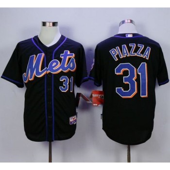 Mets #31 Mike Piazza Black Cool Base Stitched MLB Jersey Mets #31 Mike Piazza Black Cool Base Stitched MLB Jersey