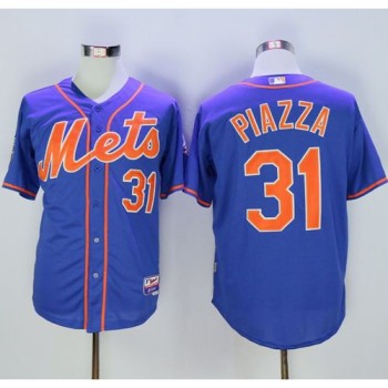 Mets #31 Mike Piazza Blue Alternate Home 2016 Hall Of Fame Patch Stitched MLB Jersey Mets #31 Mike Piazza Blue Alternate Home 2016 Hall Of Fame Patch Stitched MLB Jersey