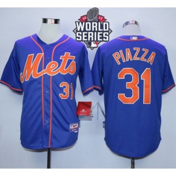 Mets #31 Mike Piazza Blue Alternate Home W/2015 World Series Patch Stitched MLB Jersey Mets #31 Mike Piazza Blue Alternate Home W/2015 World Series Patch Stitched MLB Jersey