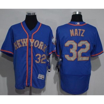 Mets #32 Steven Matz Blue(Grey NO.) Flexbase Authentic Collection Stitched MLB Jersey Mets #32 Steven Matz Blue(Grey NO.) Flexbase Authentic Collection Stitched MLB Jersey