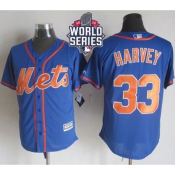 Mets #33 Matt Harvey Blue Alternate Home New Cool Base W/2015 World Series Patch Stitched MLB Jersey Mets #33 Matt Harvey Blue Alternate Home New Cool Base W/2015 World Series Patch Stitched MLB Jersey