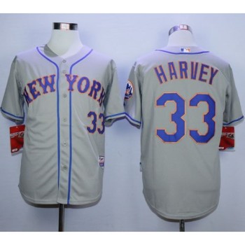 Mets #33 Matt Harvey Grey Road Cool Base Stitched MLB Jersey Mets #33 Matt Harvey Grey Road Cool Base Stitched MLB Jersey