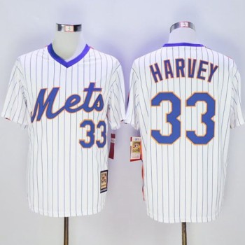 Mets #33 Matt Harvey White(Blue Strip) Cooperstown Stitched MLB Jersey Mets #33 Matt Harvey White(Blue Strip) Cooperstown Stitched MLB Jersey