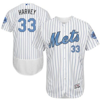 Mets #33 Matt Harvey White(Blue Strip) Flexbase Authentic Collection 2016 Father's Day Stitched MLB Jersey Mets #33 Matt Harvey White(Blue Strip) Flexbase Authentic Collection 2016 Father's Day Stitched MLB Jersey
