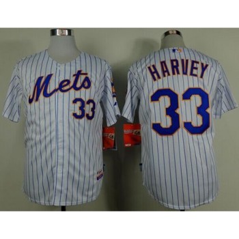 Mets #33 Matt Harvey White(Blue Strip) Home Cool Base Stitched MLB Jersey Mets #33 Matt Harvey White(Blue Strip) Home Cool Base Stitched MLB Jersey