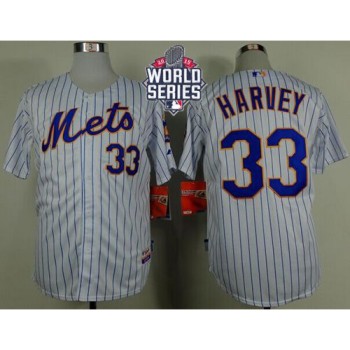Mets #33 Matt Harvey White(Blue Strip) Home Cool Base W/2015 World Series Patch Stitched MLB Jersey Mets #33 Matt Harvey White(Blue Strip) Home Cool Base W/2015 World Series Patch Stitched MLB Jersey