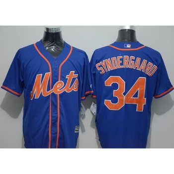 Mets #34 Noah Syndergaard Blue New Cool Base Alternate Home Stitched MLB Jersey Mets #34 Noah Syndergaard Blue New Cool Base Alternate Home Stitched MLB Jersey