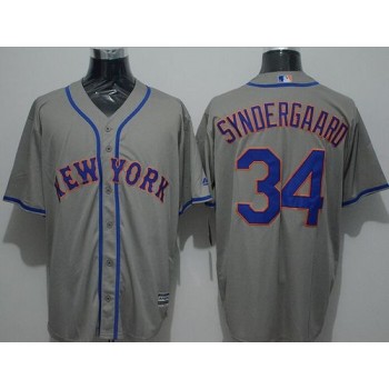 Mets #34 Noah Syndergaard Grey New Cool Base Stitched MLB Jersey Mets #34 Noah Syndergaard Grey New Cool Base Stitched MLB Jersey