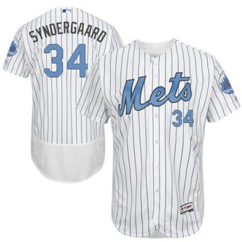 Mets #34 Noah Syndergaard White(Blue Strip) Flexbase Authentic Collection 2016 Father's Day Stitched MLB Jersey Mets #34 Noah Syndergaard White(Blue Strip) Flexbase Authentic Collection 2016 Father's Day Stitched MLB Jersey
