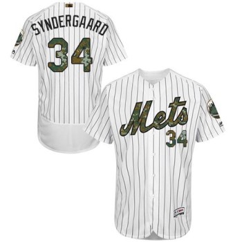 Mets #34 Noah Syndergaard White(Blue Strip) Flexbase Authentic Collection 2016 Memorial Day Stitched MLB Jersey Mets #34 Noah Syndergaard White(Blue Strip) Flexbase Authentic Collection 2016 Memorial Day Stitched MLB Jersey