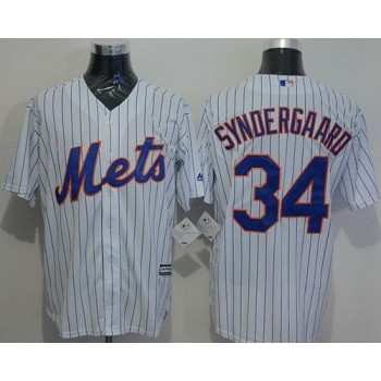 Mets #34 Noah Syndergaard White(Blue Strip) New Cool Base Stitched MLB Jersey Mets #34 Noah Syndergaard White(Blue Strip) New Cool Base Stitched MLB Jersey