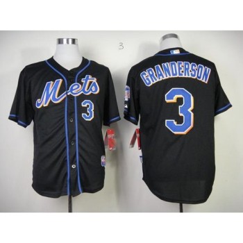 Mets #3 Curtis Granderson Black Cool Base Stitched MLB Jersey Mets #3 Curtis Granderson Black Cool Base Stitched MLB Jersey