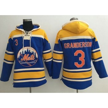 Mets #3 Curtis Granderson Blue Sawyer Hooded Sweatshirt MLB Hoodie Mets #3 Curtis Granderson Blue Sawyer Hooded Sweatshirt MLB Hoodie
