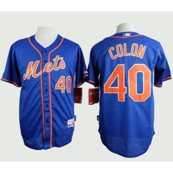 Mets #40 Bartolo Colon Blue Alternate Home Cool Base Stitched MLB Jersey Mets #40 Bartolo Colon Blue Alternate Home Cool Base Stitched MLB Jersey