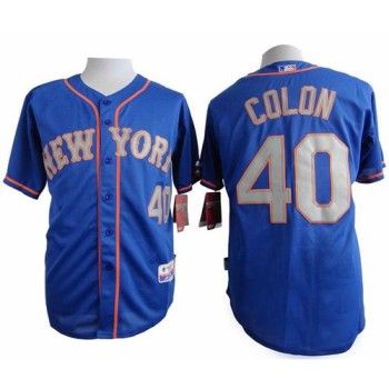 Mets #40 Bartolo Colon Blue(Grey NO.) Alternate Road Cool Base Stitched MLB Jersey Mets #40 Bartolo Colon Blue(Grey NO.) Alternate Road Cool Base Stitched MLB Jersey