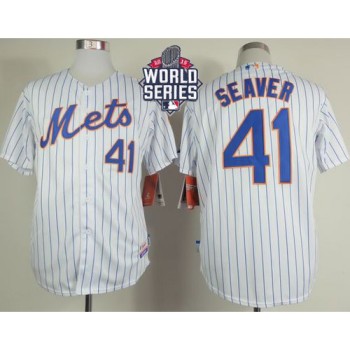 Mets #41 Tom Seaver White(Blue Strip) Home Cool Base W/2015 World Series Patch Stitched MLB Jersey Mets #41 Tom Seaver White(Blue Strip) Home Cool Base W/2015 World Series Patch Stitched MLB Jersey