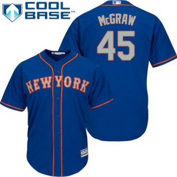 Mets #45 Tug McGraw Blue(Grey NO.) Alternate Road Cool Base Stitched MLB Jersey Mets #45 Tug McGraw Blue(Grey NO.) Alternate Road Cool Base Stitched MLB Jersey